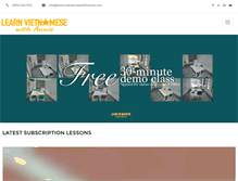 Tablet Screenshot of learnvietnamesewithannie.com